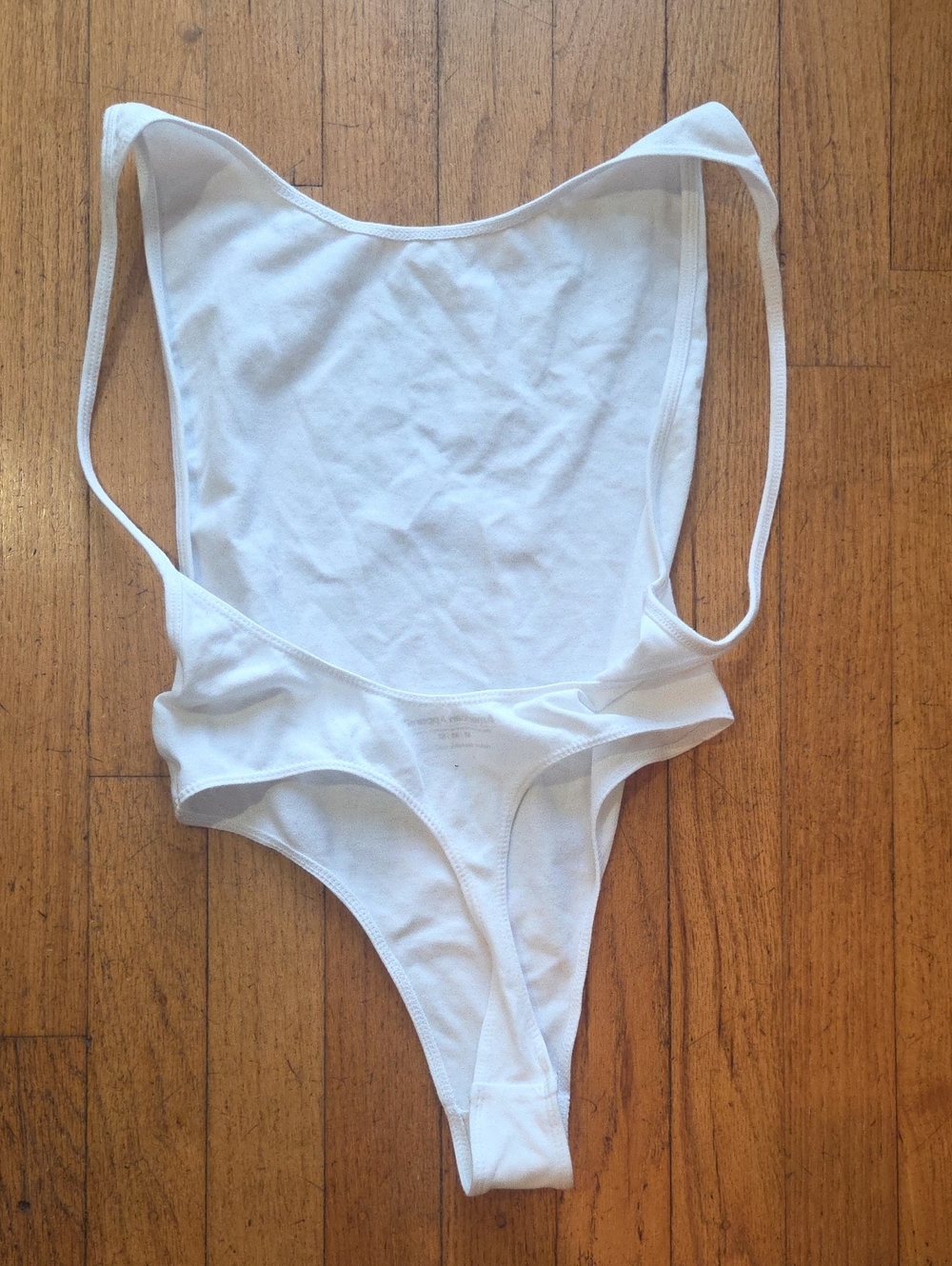 American Apparel White Women's Scoop-Back Bodysuit
